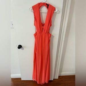 BCBGMaxAzria Coral backless cutout dress, size 4